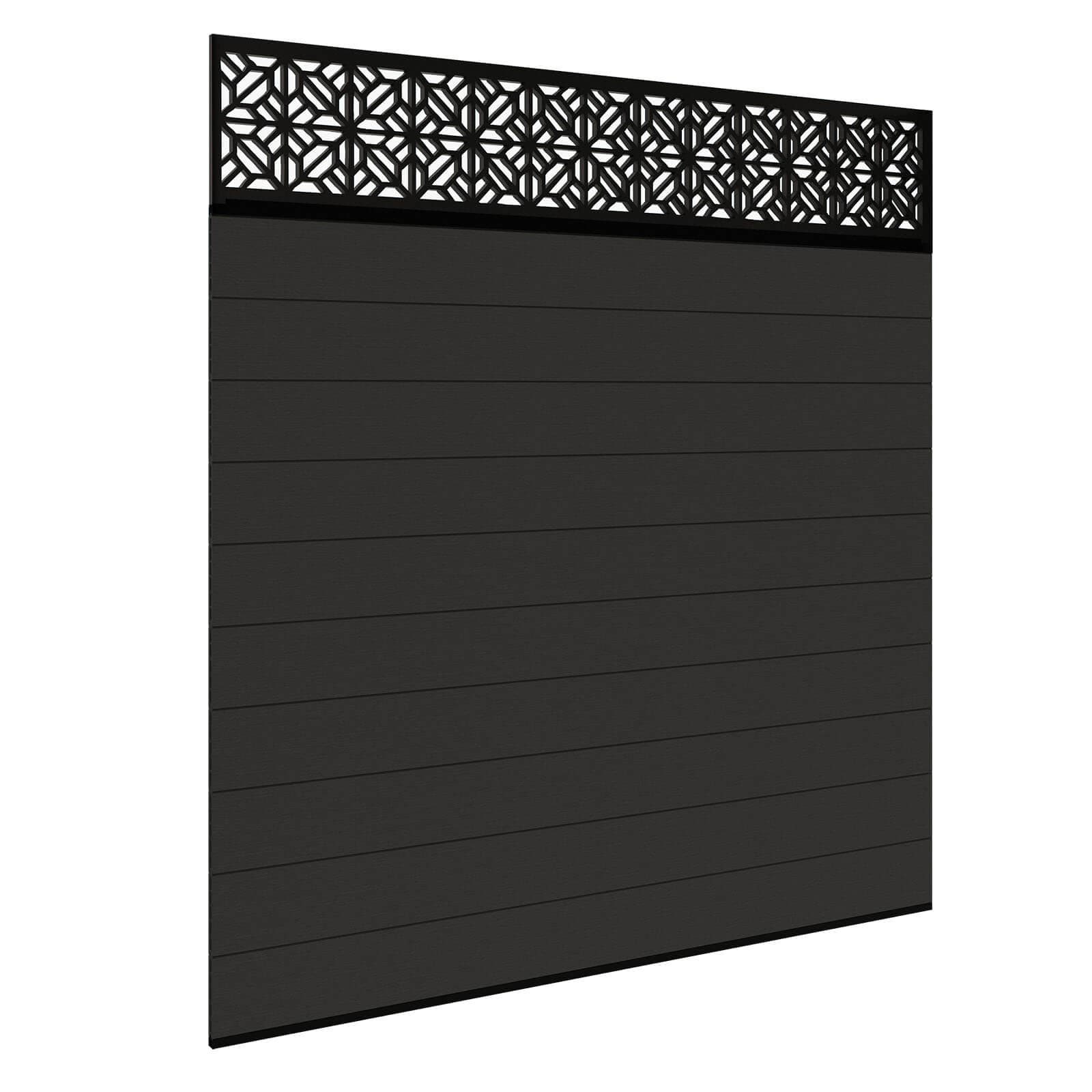 Composite Fence Panels - Graphite Without Posts 1.8m