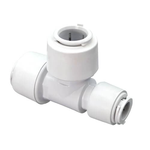 FloPlast Flofit+ Push Fit Reducing Tee - 22mm x 15mm x 22mm
