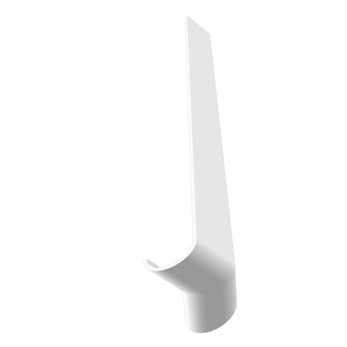 White Bullnose Fascia 135 Degree External Corner - 327mm x 50mm