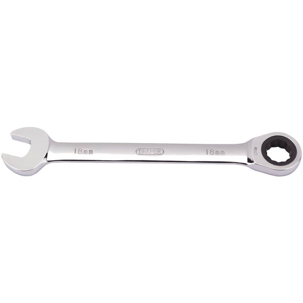 Draper 31015 Metric Ratcheting Combination Spanner 18Mm each 1