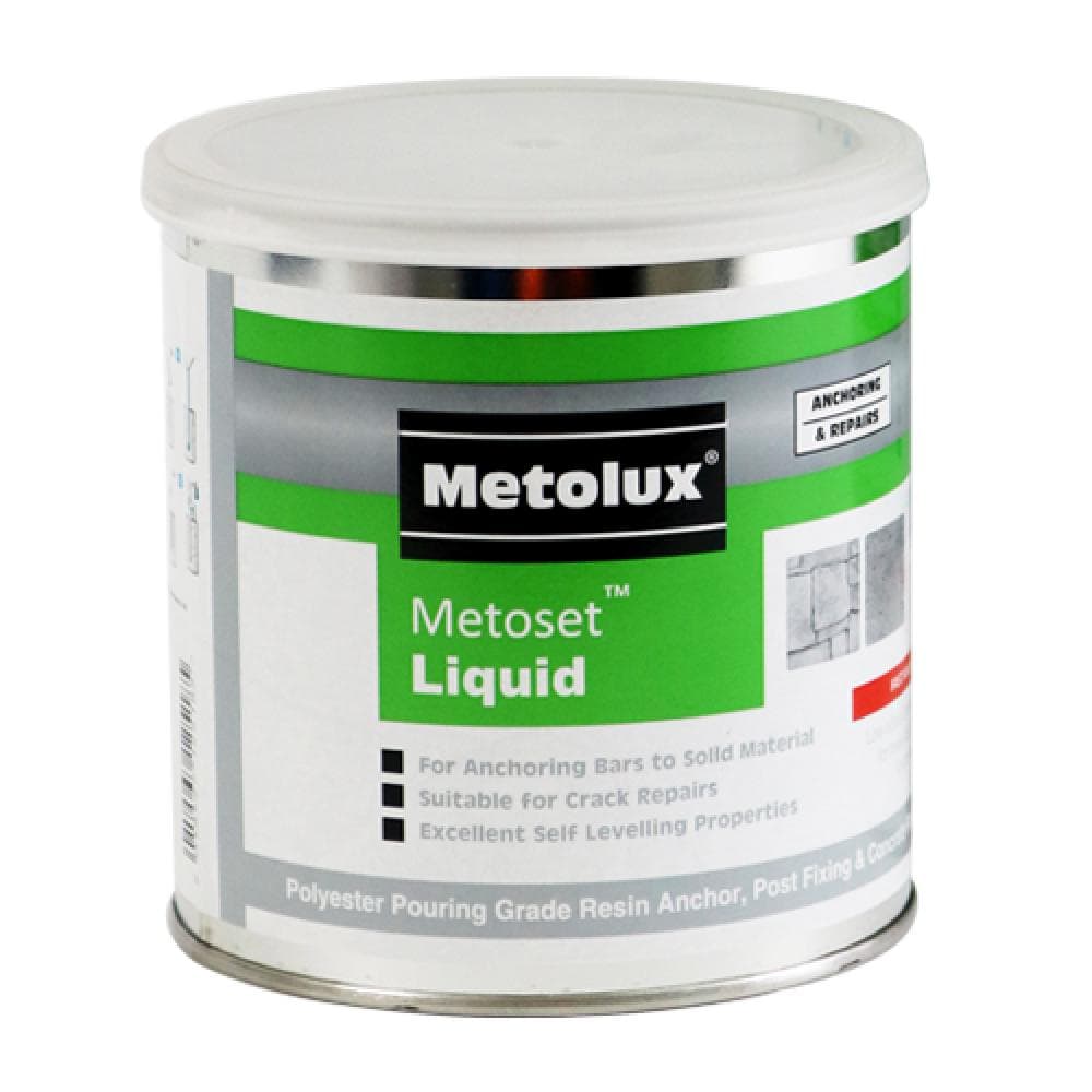 Metolux 65627 2 Part Metoset Liquid Mortar - Grey 5Kg Tin 1