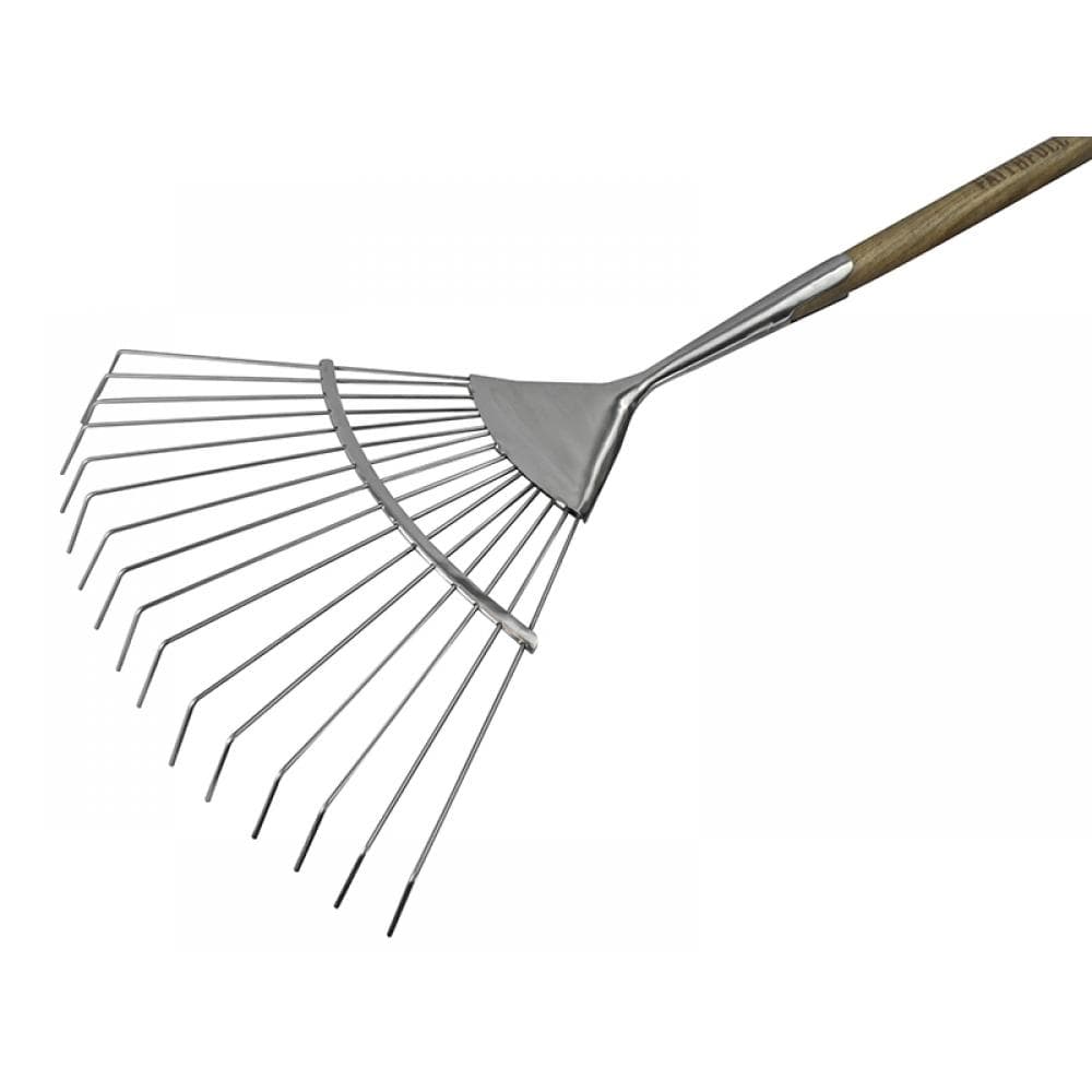 Faithfull RI12-VRSSLRWH Prestige Stainless Steel Lawn Rake Ash Handle