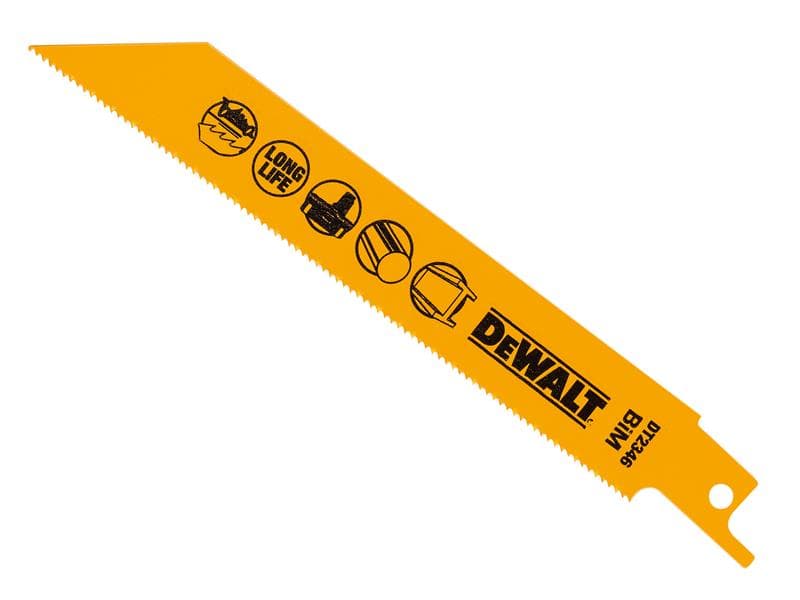 Dewalt DT2346-QZ Bi-Metal Reciprocating Blade For Metal Cordless 152Mm X 18 Tpi (Pack 5)