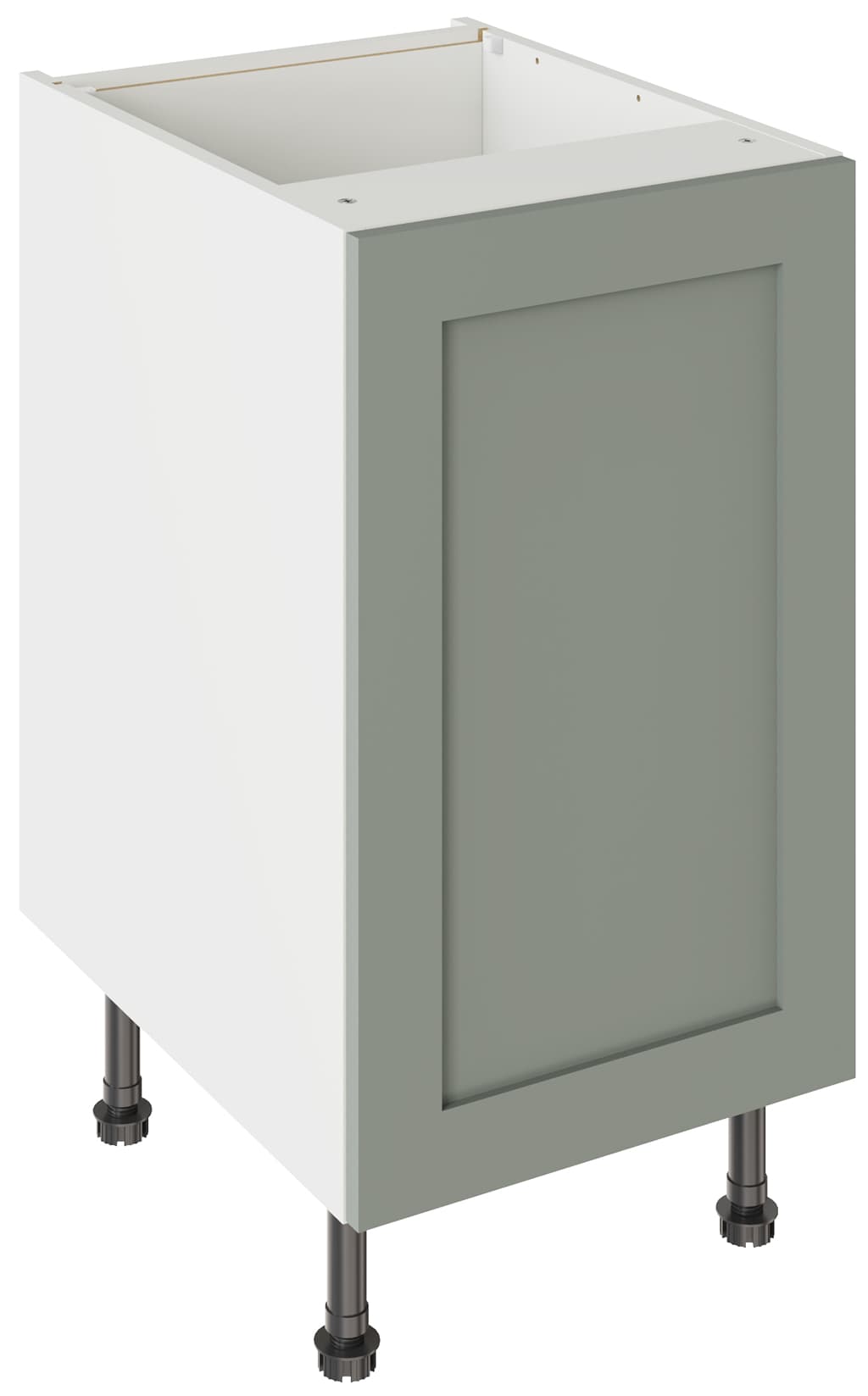 Flatpack 450 Base Kitchen Cabinet Shaker Ultra Matt Sage Green