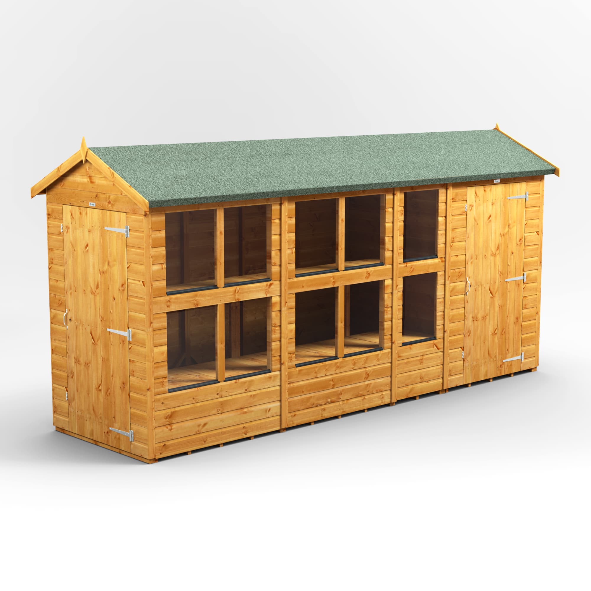 14 x 4 Power Apex Potting Shed With 4ft Side Store