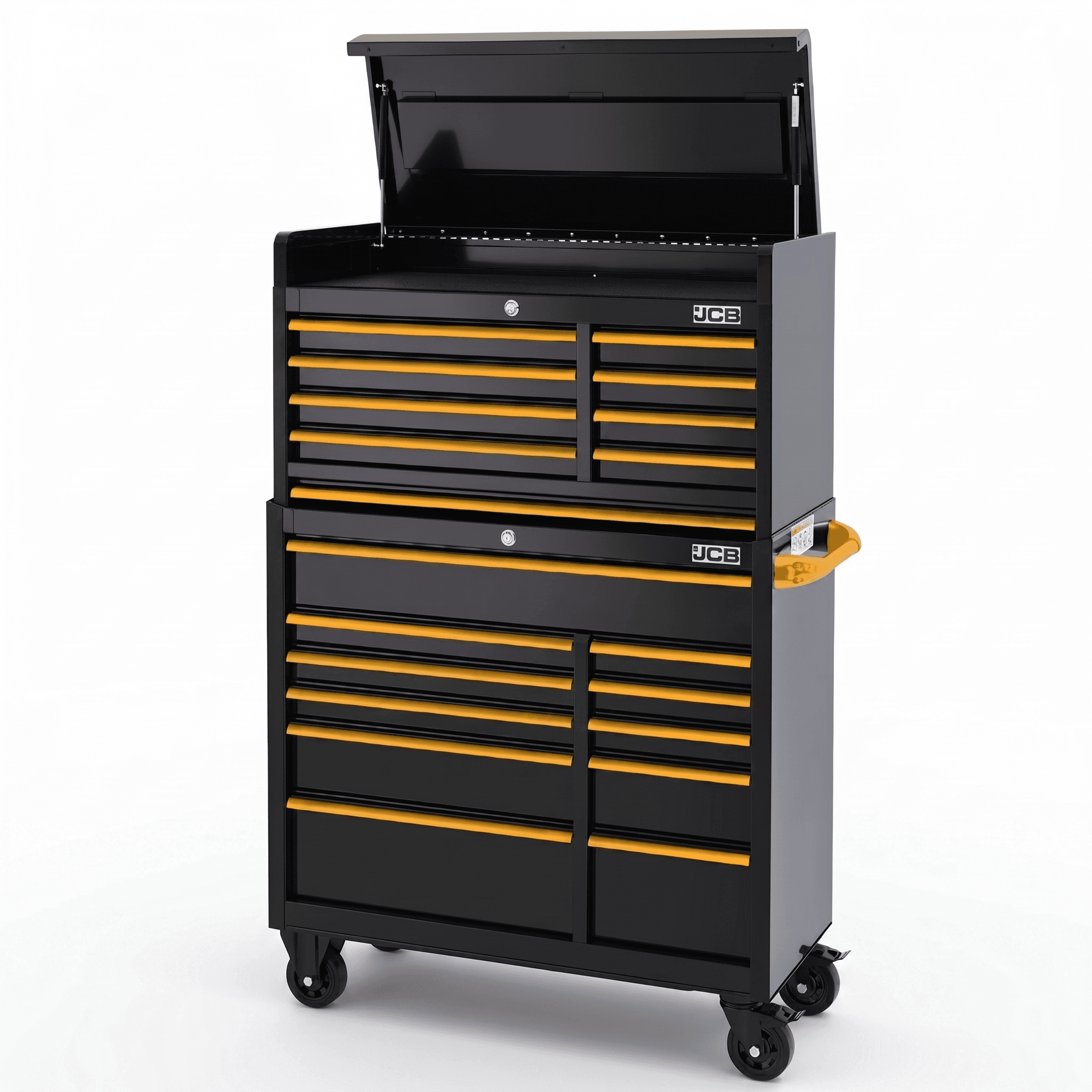 JCB Classic Design 42’’ Roller Cabinet and Top Tool Chest Stack | JCBSTACK