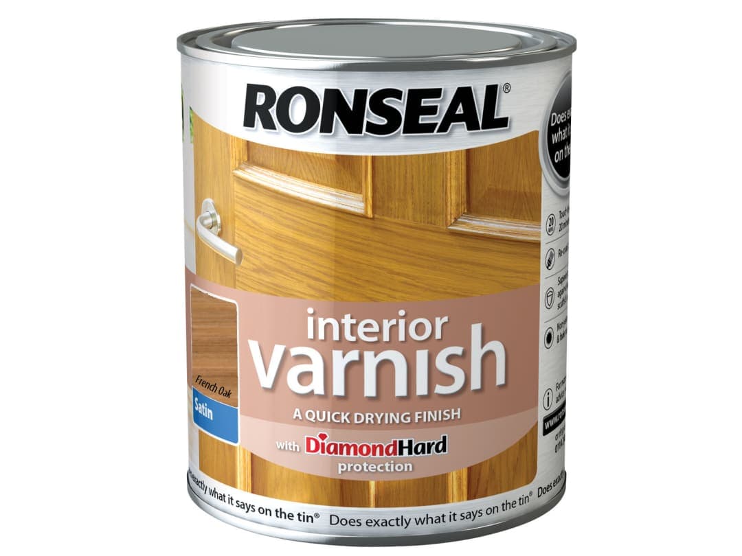 Ronseal Interior Varnish Satin French Oak 250ml 36823