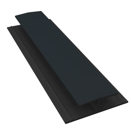 Anthracite Grey Woodgrain Hollow Soffit H Trim - 5mtr