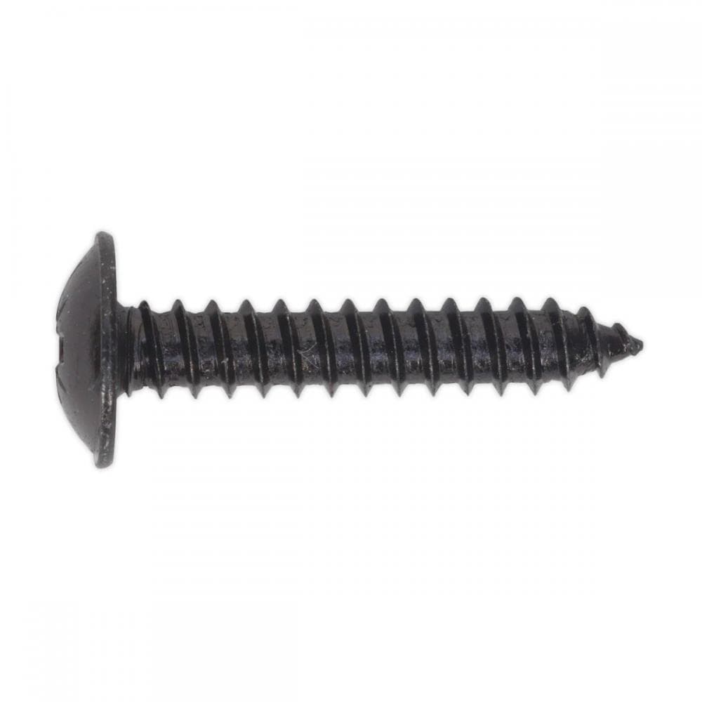 Sealey BST4825 Self-Tapping Screw 4.8 X 25Mm Flanged Head Black Pozi Pack Of 100