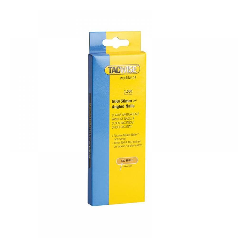 Tacwise 0485 500 18 Gauge 50Mm Angled Nails (Pack 1000)
