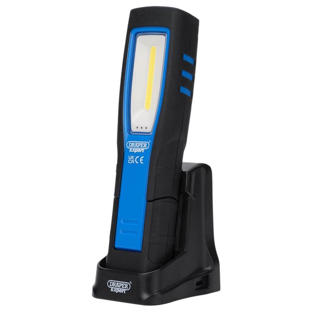 Draper Expert Smd Led Usb Rechargeable Inspection Light With Charging Station 5W 600 Lumens Usb-C Cable Supplied Pk 1 31101
