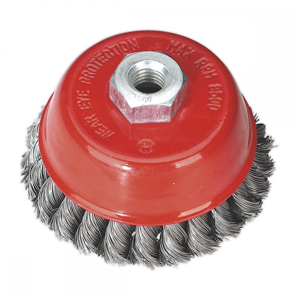 Sealey TKCB100 Twist Knot Wire Cup Brush Ø100Mm M14 X 2Mm