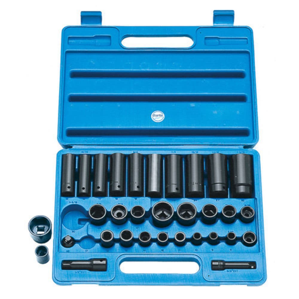 Clarke 1800305 Cis9/32 32 Piece Heavy Duty 3/8 & P2112 Impact Socket Set