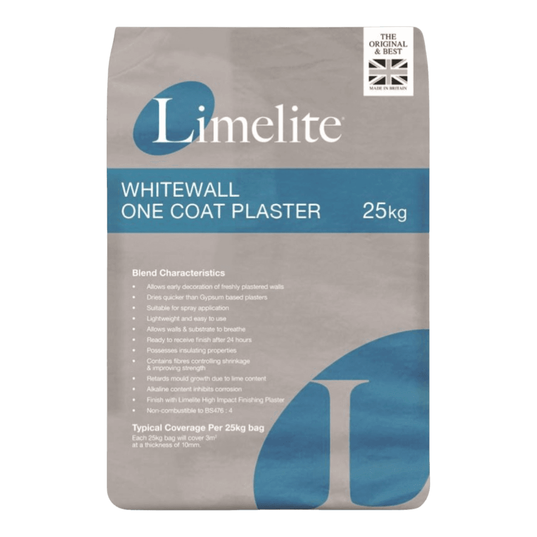 Limelite Whitewall One Coat Plaster - 25kg