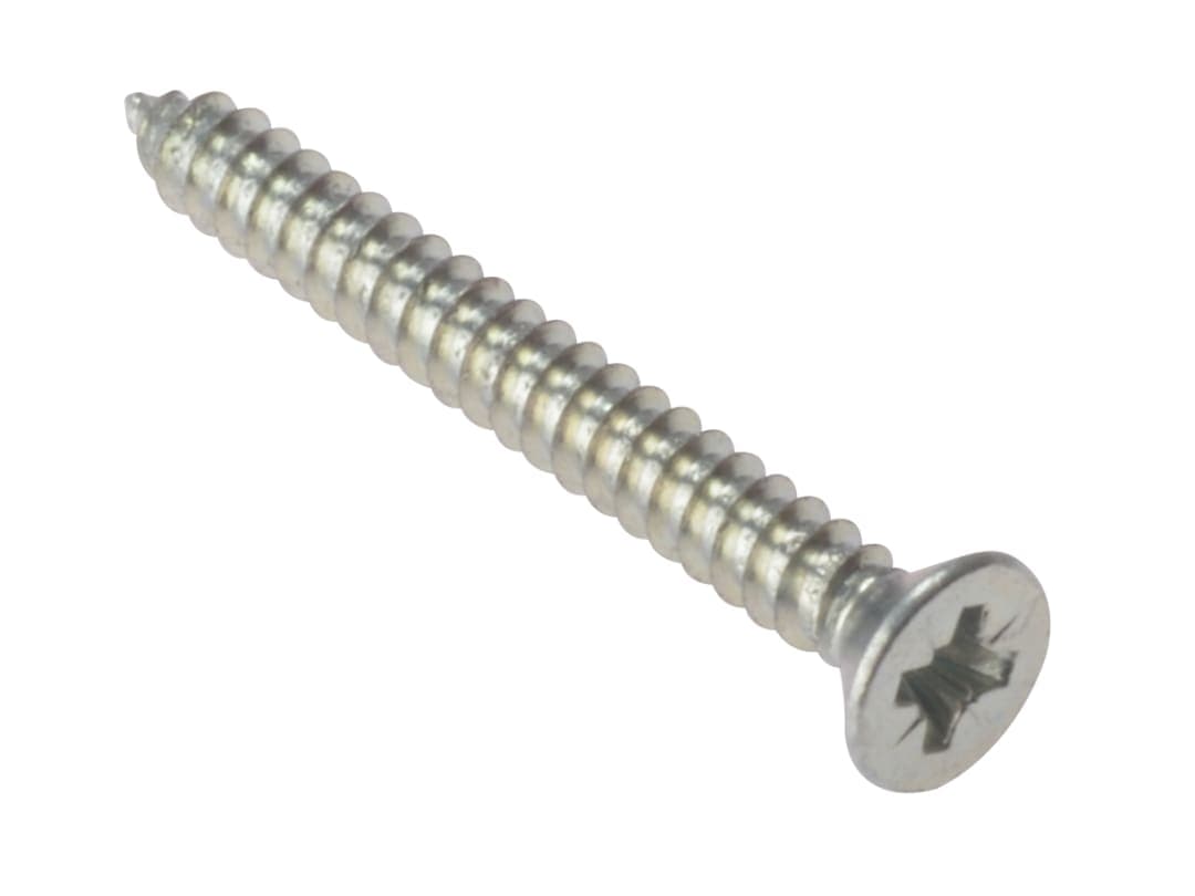 ForgeFix Self-Tapping Screw Pozi Compatible CSK ZP 1.1/4in x 8 Box 200 STCSK1148ZP