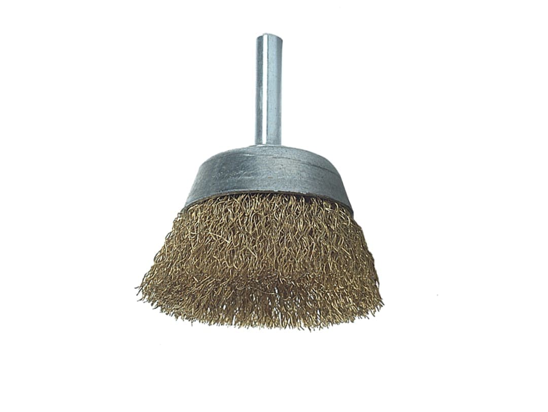 Lessmann DIY Cup Brush with Shank 50mm, 0.25 Brass Wire 430.126.07