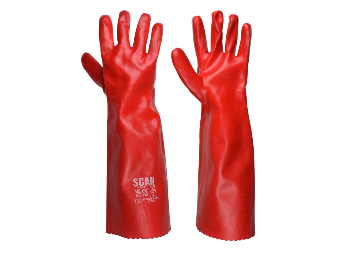 Scan PVC Gauntlet 45cm (18in) - L (Size 9) 5004-45