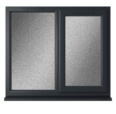 uPVC Grey/White Triple Glazed Window - Right Handed - Side Hung - Clear Glass - 1190 x 1115mm