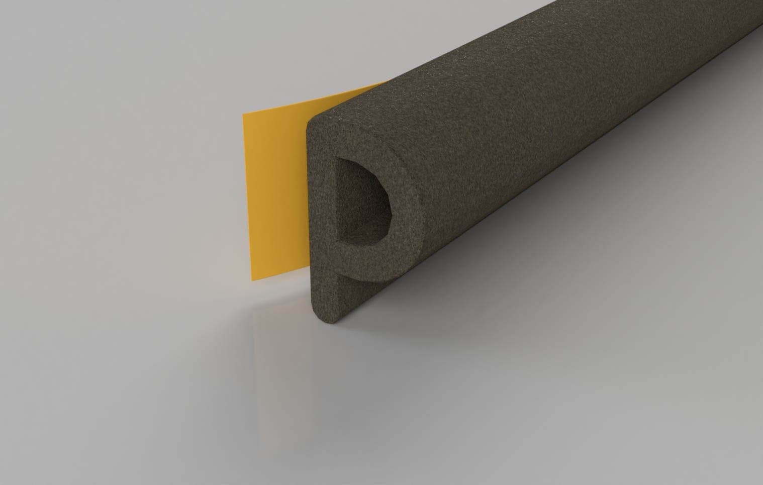 Stormguard EPDM 'P' Strip Window & Door Draught Seal - 100m Roll - Brown