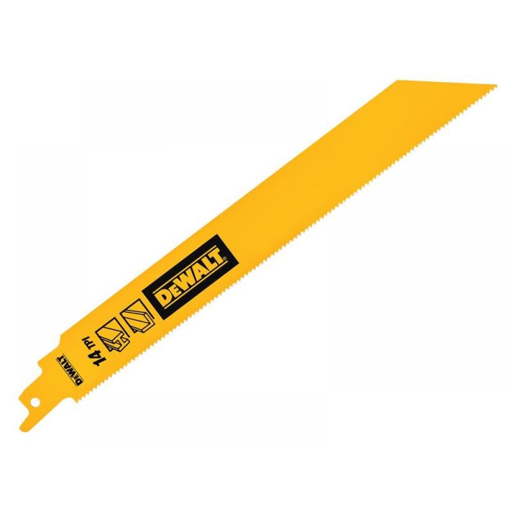 Dewalt DT90387-QZ Bi-Metal 1In High Metal Reciprocating Blade 228Mm X 14 Tpi (Pack 5)