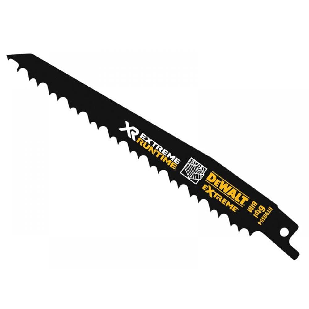Dewalt DT99554-QZ Xr Wood With Nails Reciprocating Blade 152Mm 4/6 Tpi Pack Of 5