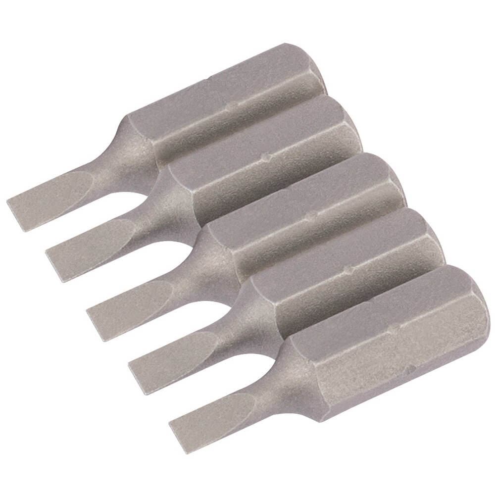 Draper 63999 Plain Slot Insert Bit 3Mm 1/4in Hex 25Mm Long (Pack Of 5) per pack