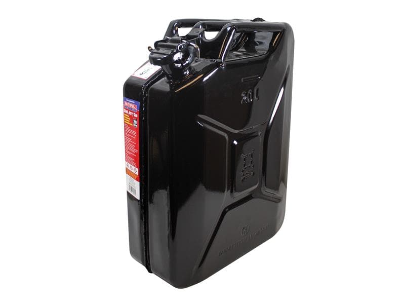 Faithfull Black Steel Jerry Can 20 Litre