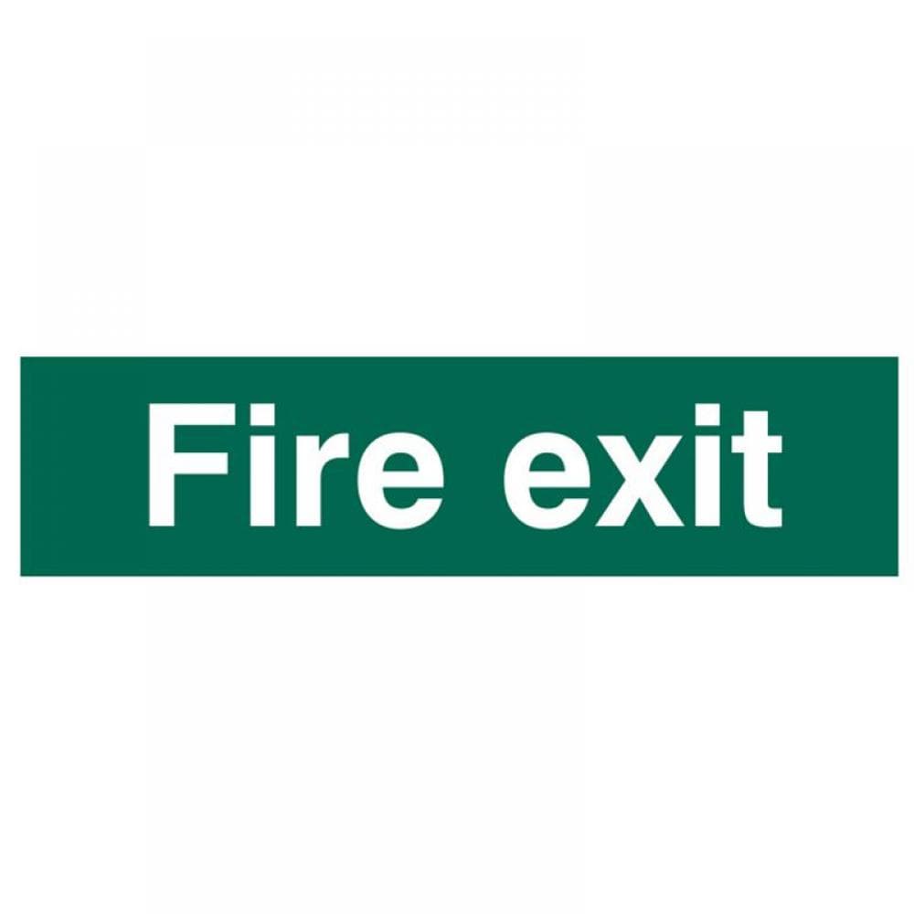 Scan 5204 Fire Exit Text Only - Pvc Sign 200 X 50Mm
