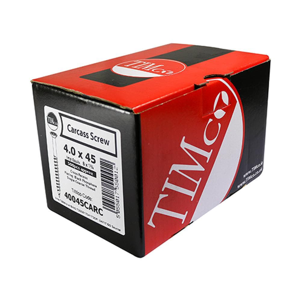 Timco 40033CARC Furniture Carcass Screws - Pz - Black 4.0 X 33 Box 500
