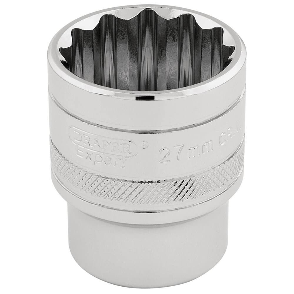 Draper Expert 33442 Hi-Torq® 12 Point Socket 1/2in Sq. Dr. 27Mm each