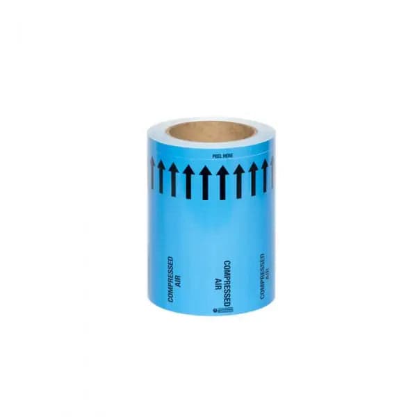 Pipemark 150mm x 33m Pipeline Identification and Flow Direction Self Adhesive Label (Roll) Indoor