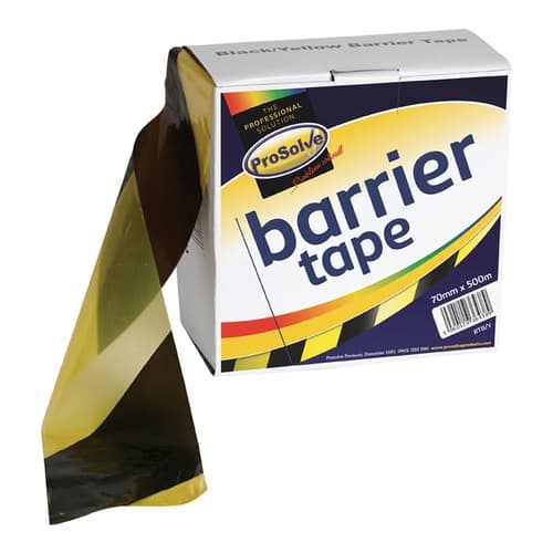 ProSolve Barrier Tape - 70mm x 500m Black/Yellow