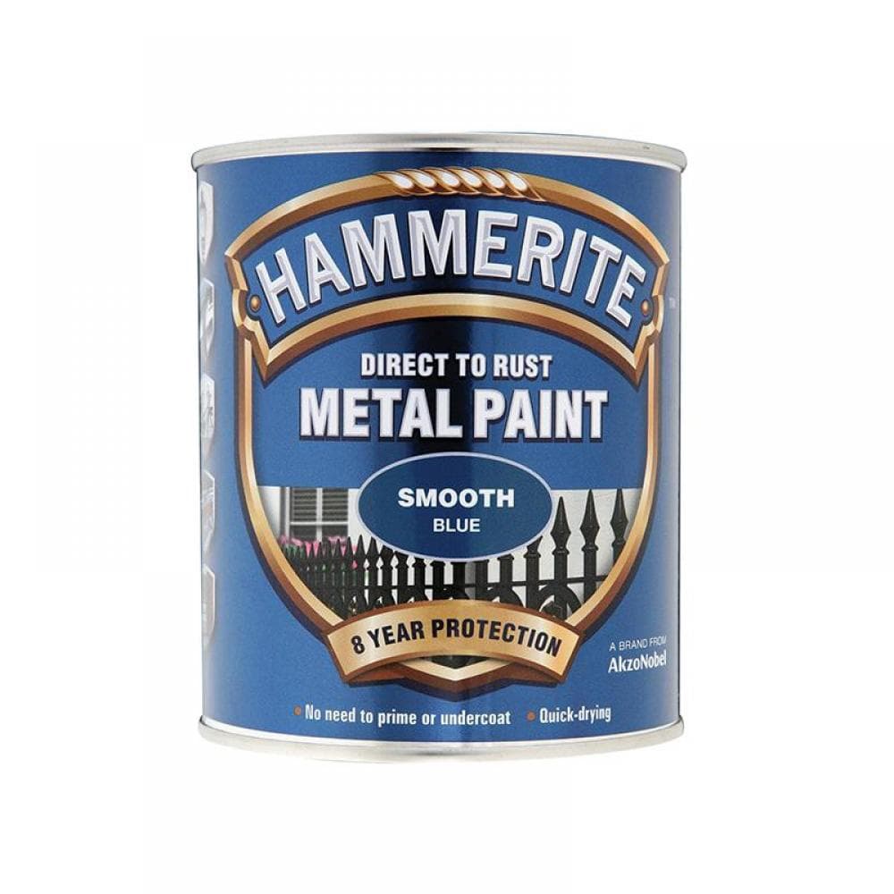 Hammerite 5092826 Direct To Rust Smooth Finish Metal Paint Blue 750Ml