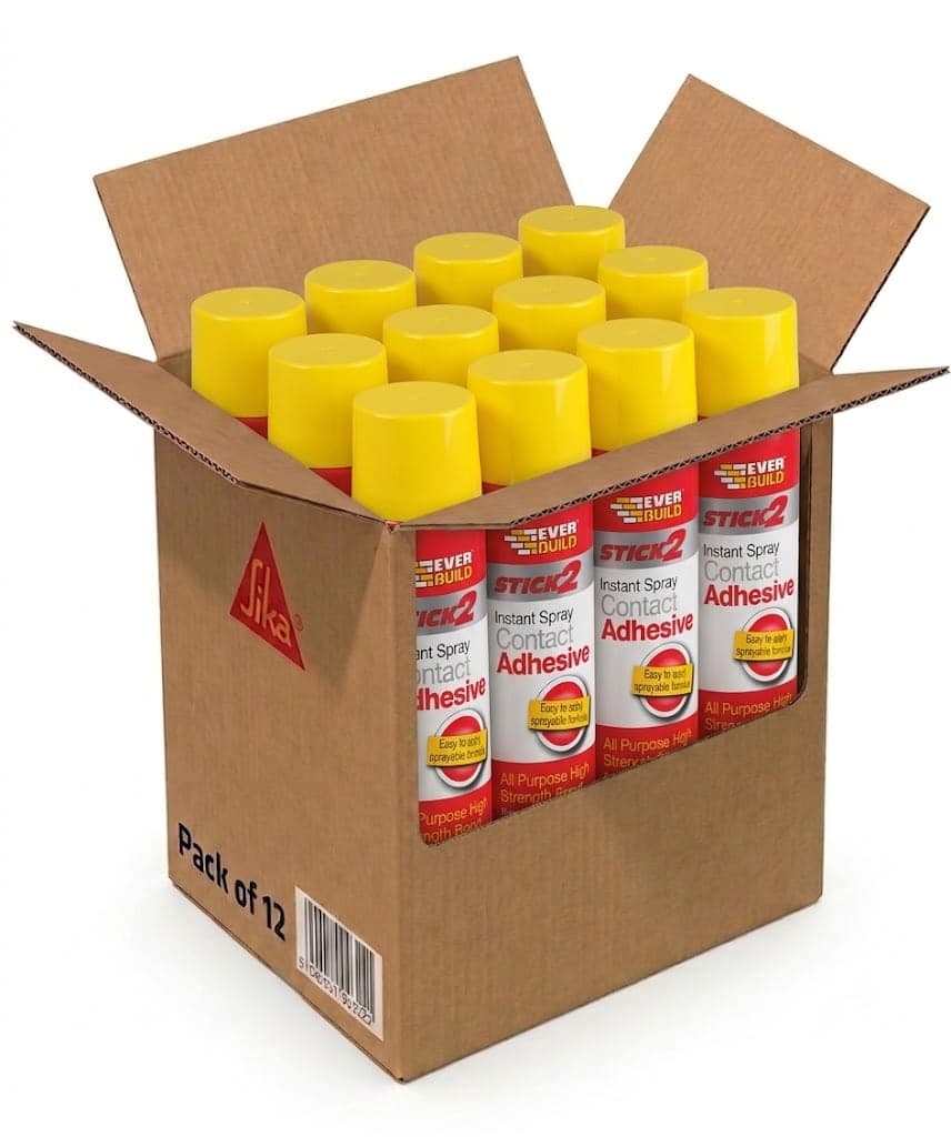 Everbuild Stick 2 Instant Spray Contact Adhesive 500 ML Box of 12