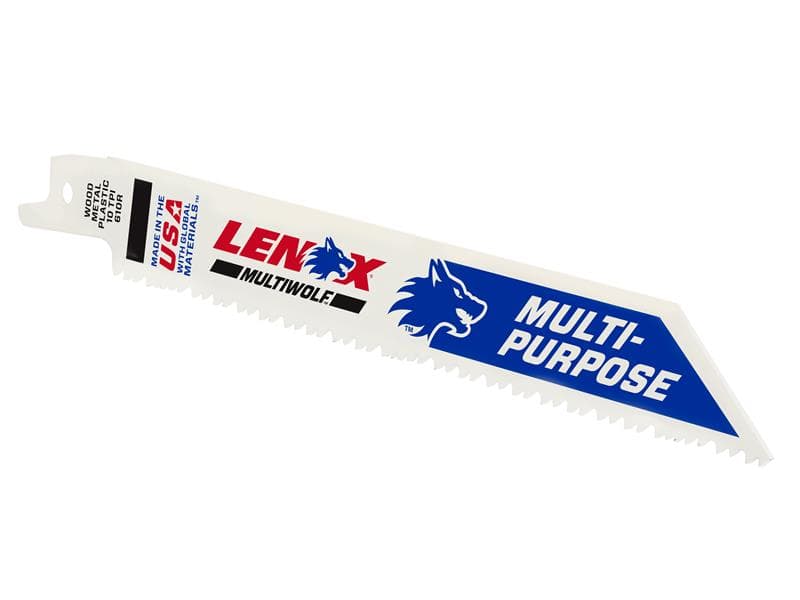 Lenox Multiwolf Wave Edge Reciprocating Saw Blade 152 X 19 X 0.9Mm 10 Tpi (Pack 25) 20493B610R