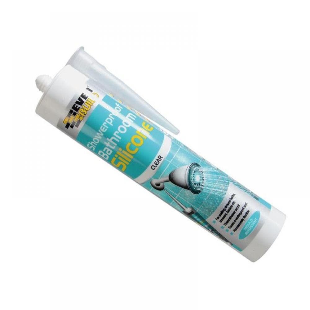 Everbuild Sika 467062 Showerproof Bathroom Silicone Translucent 280Ml