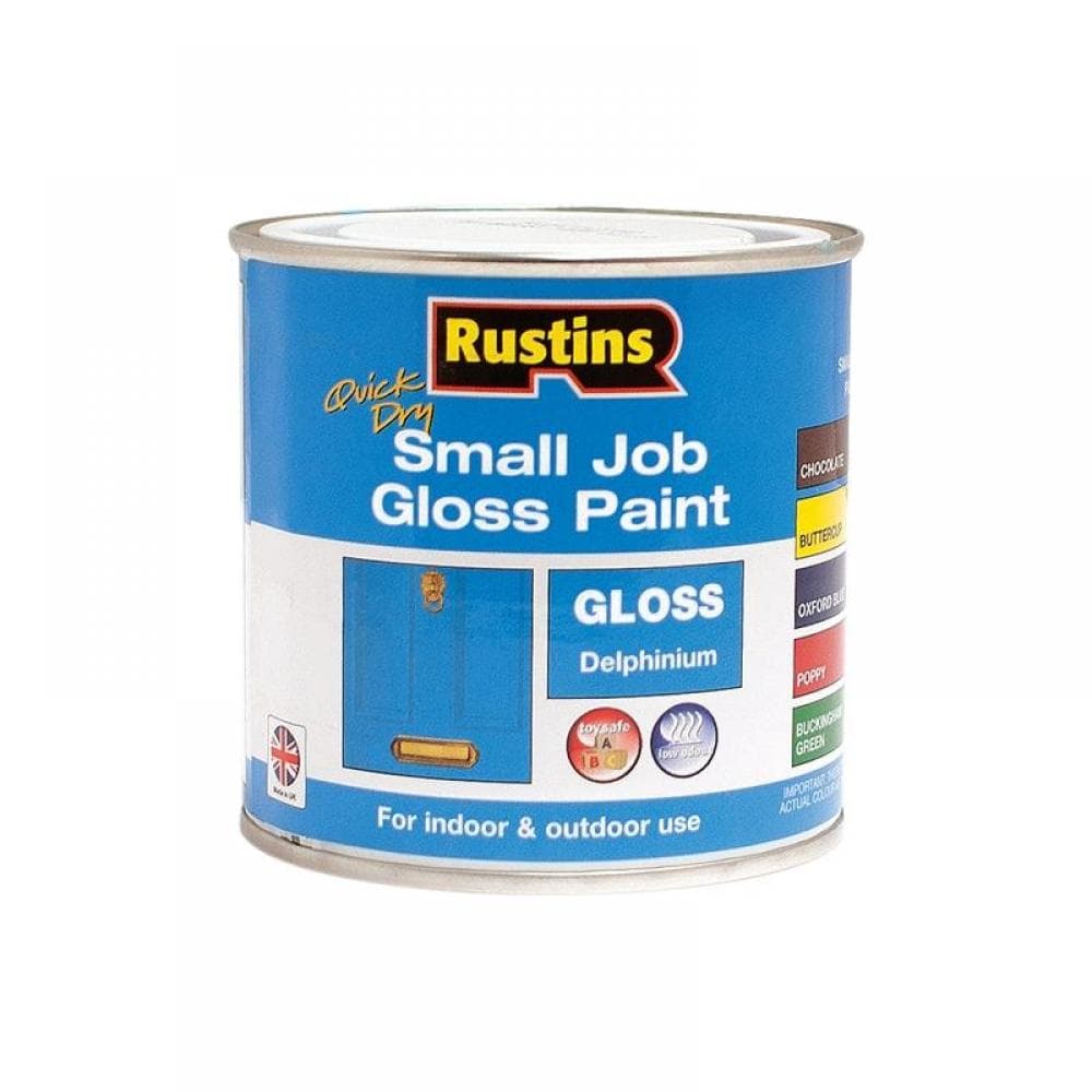 Rustins GPDEW250 Quick Dry Small Job Gloss Paint Delphinium 250Ml