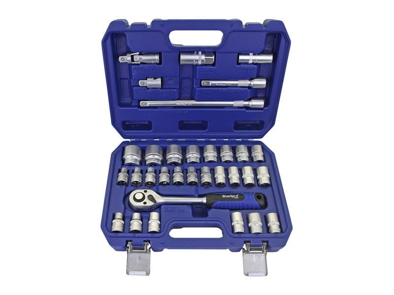 Bluespot Tools 1577 1/2In Hex & 12 Point Socket Set 32 Piece