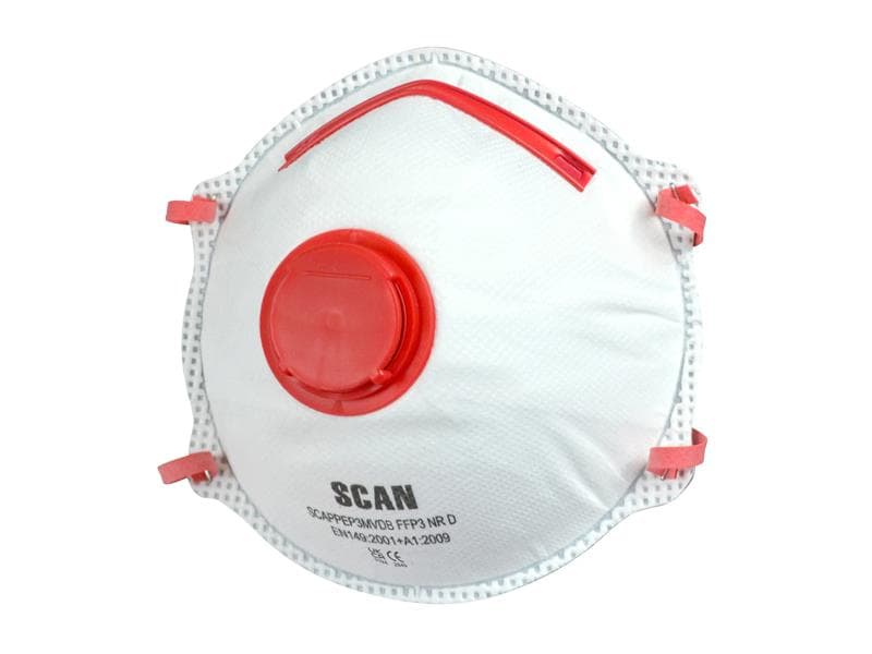 Scan DTC3C-FD-10 Moulded Disposable Valved Masks Ffp3 (Pack 10)