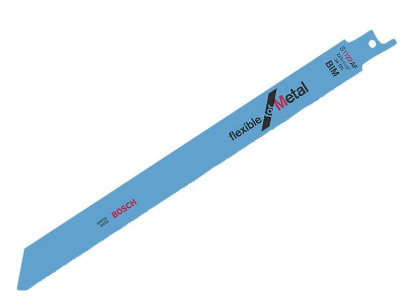 Bosch Powertool Accessories 2608656018 S 1122 Af Flexible For Metal Reciprocating Saw Blade 225Mm 24 Tpi (Pack 5)