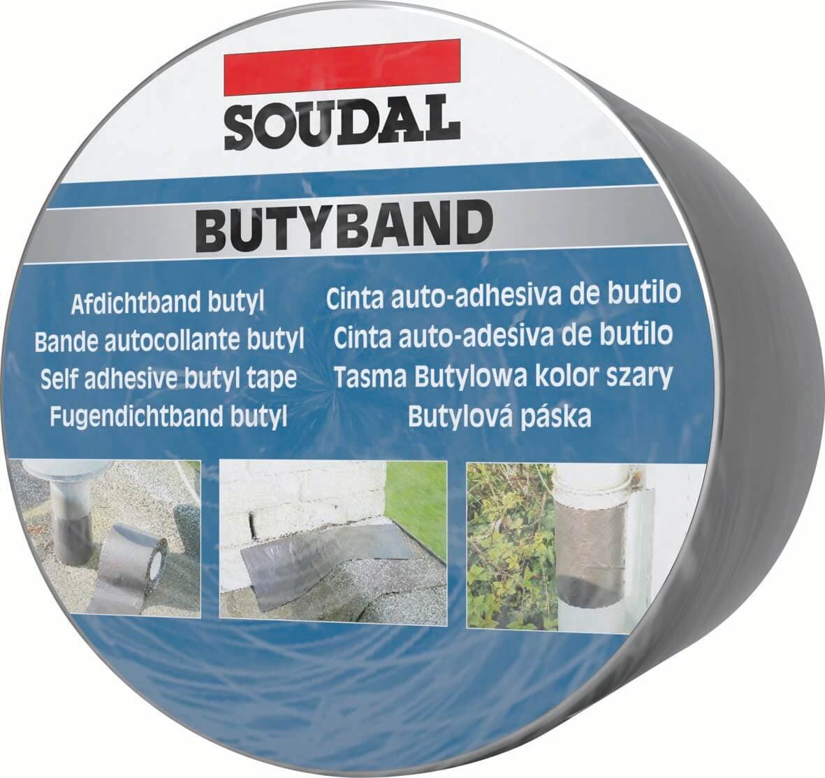 Soudal Butyband Butyl Flashing Tape Aluminium 10M 111084
