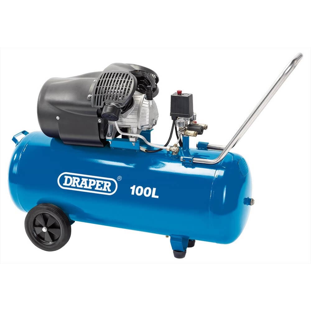 Draper 65396 Direct Drive V-Twin Air Compressor 100L 2.2Kw each