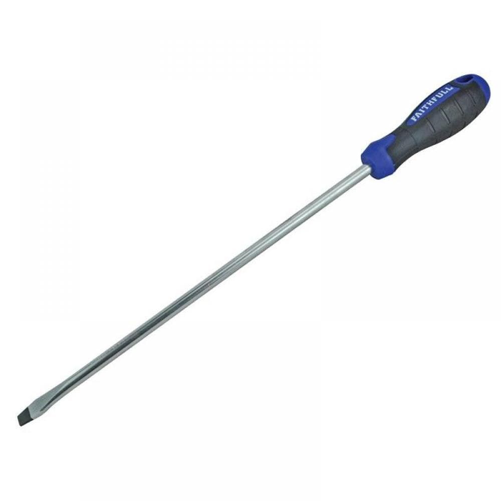 Faithfull Soft Grip Screwdriver Flared Slotted Tip 10.0 X 300Mm