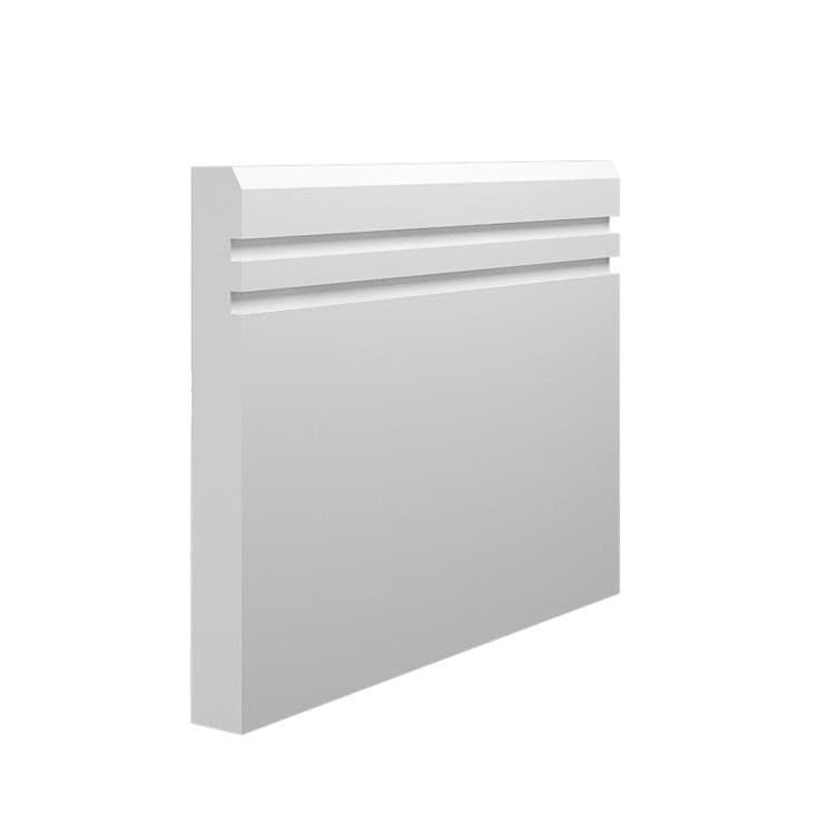 Grooved 2 Chamfered MDF Skirting Board