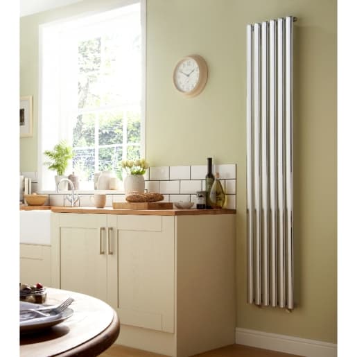 Dorney Vertical Chrome Radiator 1800mm x 352mm