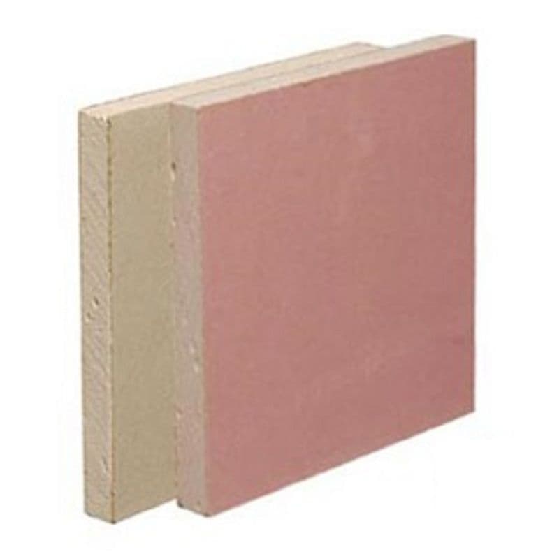 British Gypsum Brown & Pink Gyproc Fireline Square Edge Fire Resistant Plasterboard, 2400x1200x12.5mm