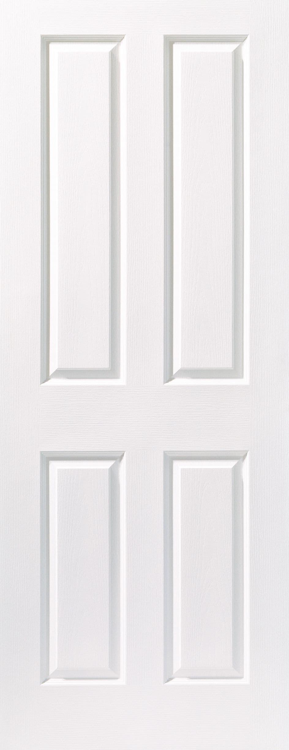 Premdor White Primed 4 Panel Grained FD30 Fire Door 1981 x 686 x 44mm