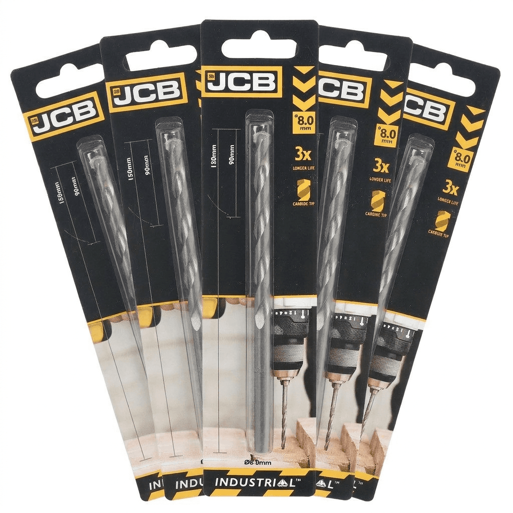 JCB 8 x 150mm Masonry Drill Bit (5 Pack) | 5055803301071-X5