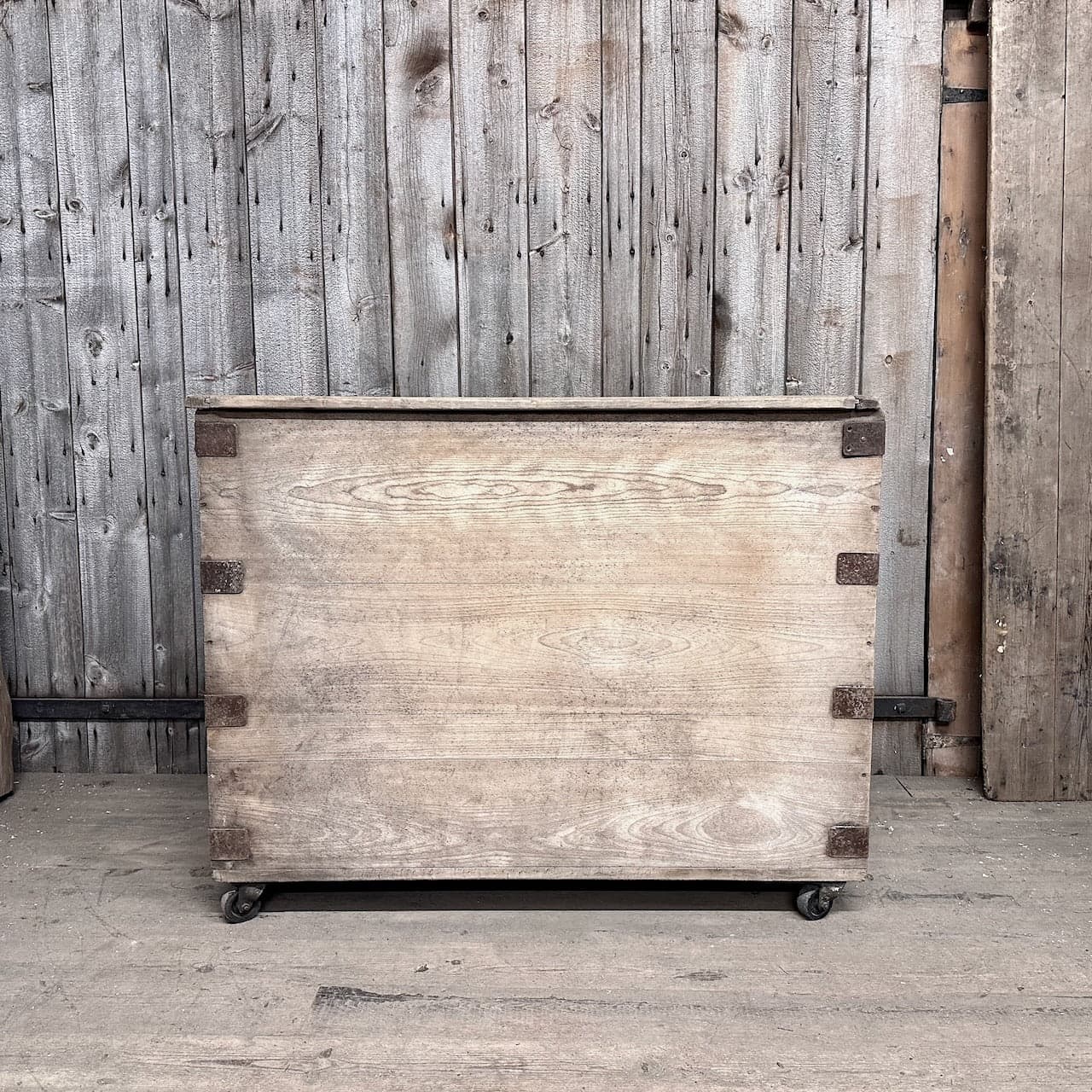Large Wooden Grain Chest
