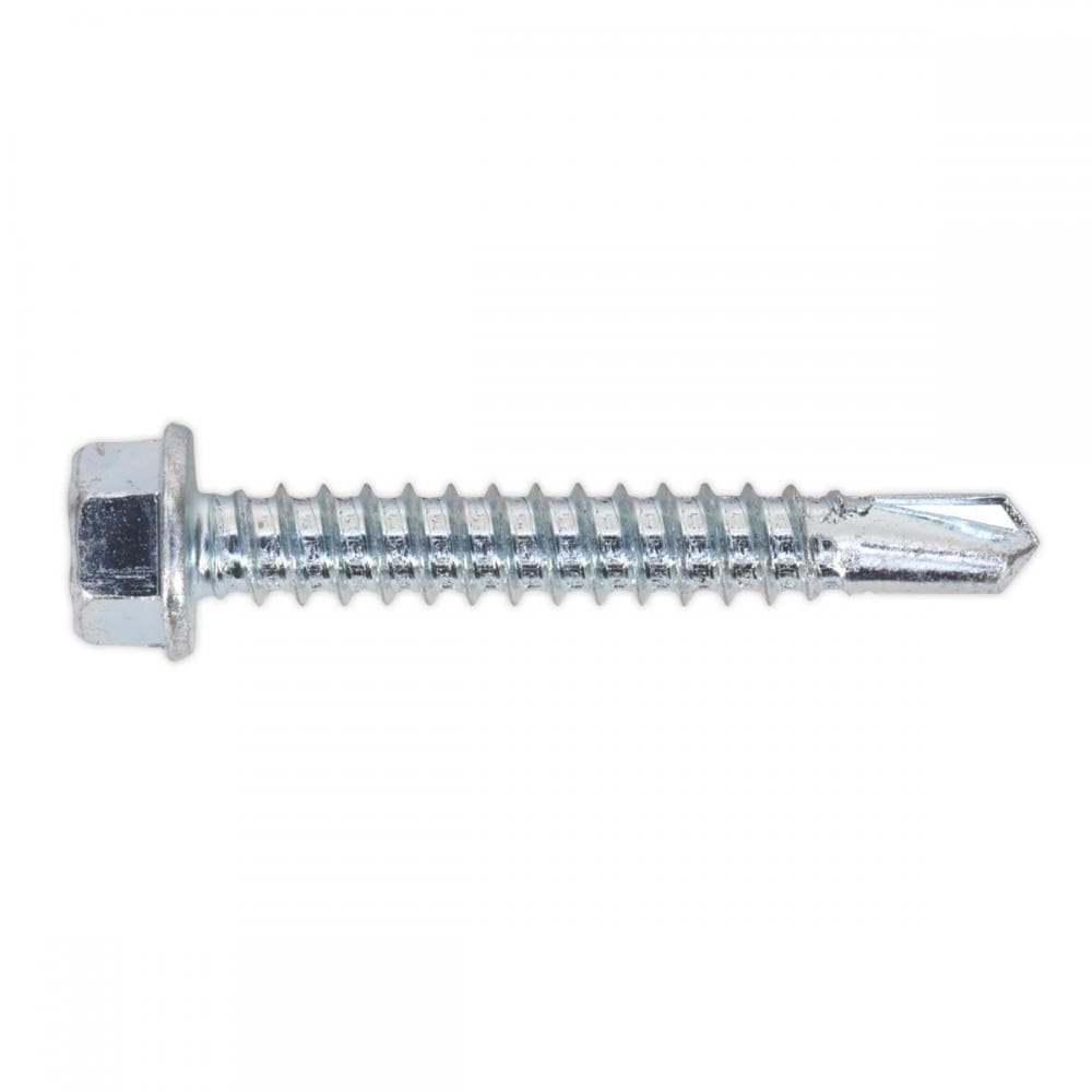 Sealey SDHX5538 Self-Drilling Screw 5.5 X 38Mm Hex Head Zinc Pack Of 100